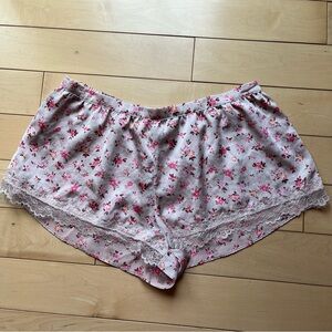 VS Satin Floral Sleep Shorts Size Small